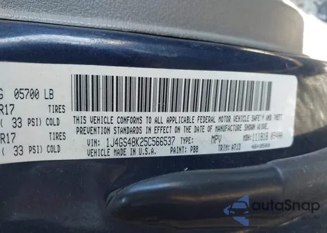 2005 Jeep Grand Cherokee Laredo z USA, uszkodzony, nr VIN 1J4GS48K25C566537